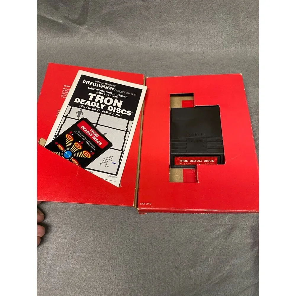 VTG INTELLIVISION GAMES LOT OF 5 SNAFU,TRON DEADLY DISCS,SPACE BATTLE,PGA GOLF +